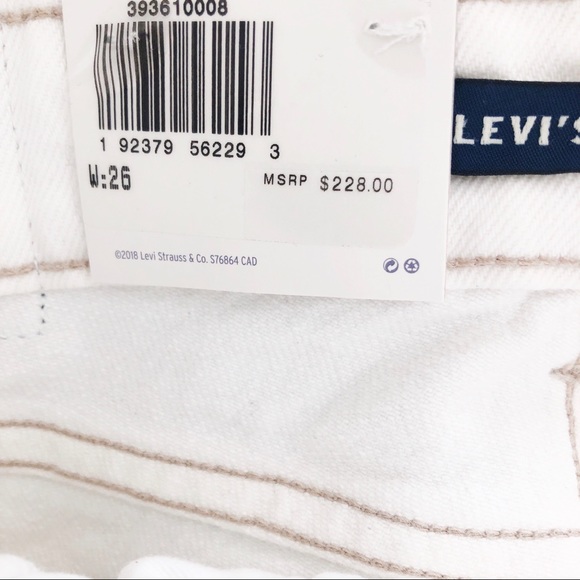 Levi’s White Beaded Lmc Slim Crop Jeans - Picture 5 of 8